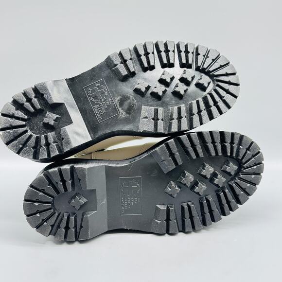 Dr Martens Boots Womens 7 White Leather Chelsea 2976 Quad Platform Retro Slip On - Picture 10 of 12